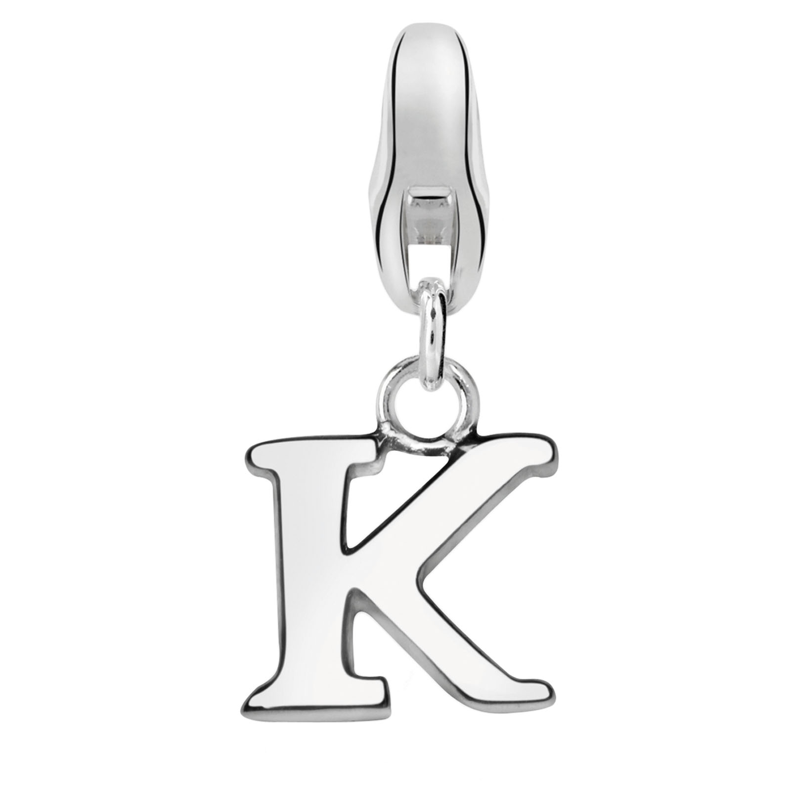 925 Sterling Silber Einhänger Charms rhodiniert Buchstabe F Anhänger NEU